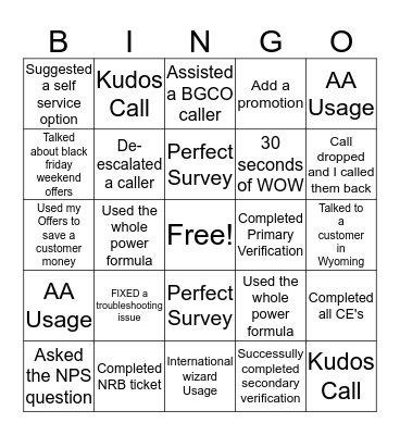 Transition!! Get a BINGO and earn time off phones  Bingo Card