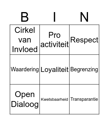 Persoonlijk statuut Bert Mollema Bingo Card