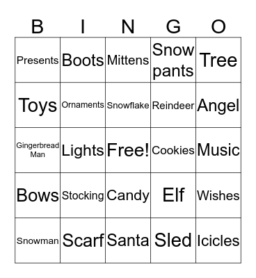 Christmas Bingo Card