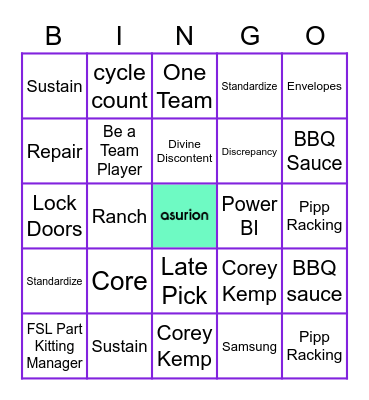 FSL Bootcamp Bingo Card