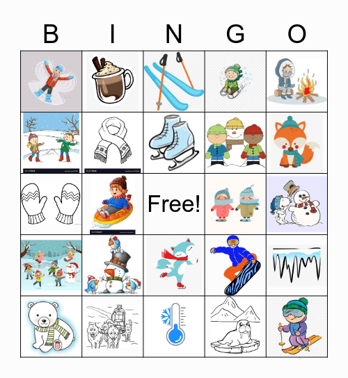 Winter  Bingo! Bingo Card