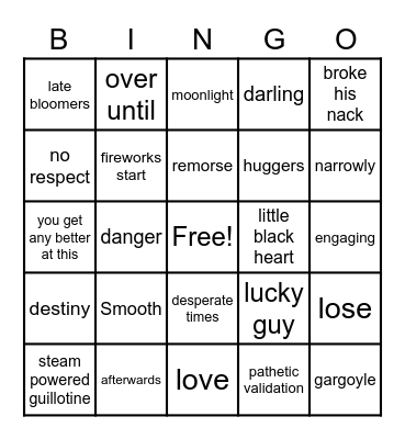 Wednesday Pt 2 Bingo Card