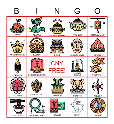 CHINESE NEW YEAR Bingo Card