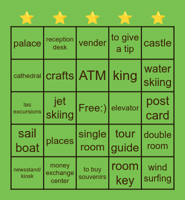 Las Excursions <3 Bingo Card