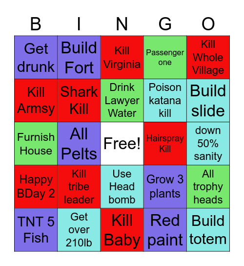 The Forest Bingo Card