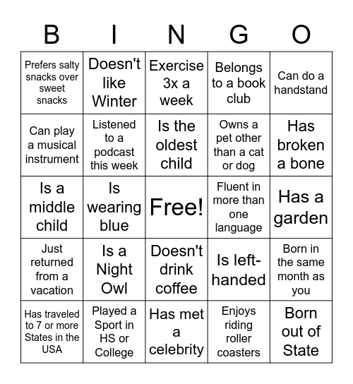 FSTS WORK BINGO Card