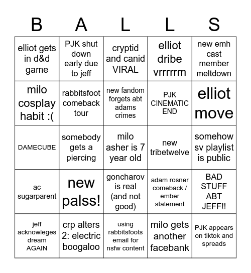 Queefin Treef: The Quest for Bingo Card