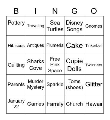 Sheri's 50th Birthday Bash Bingo Card