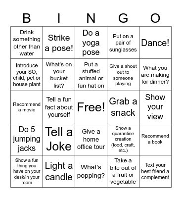 RStudio Work Week Bingo Card