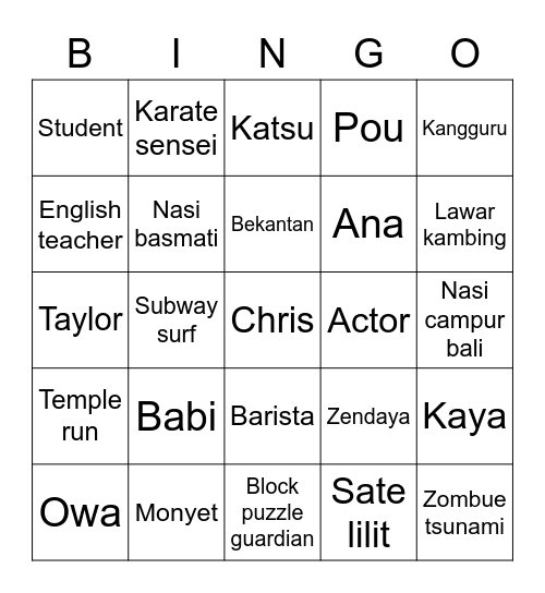 Bingo louis Bingo Card