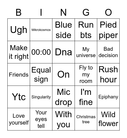 Froggie 🐸💗 Bingo Card