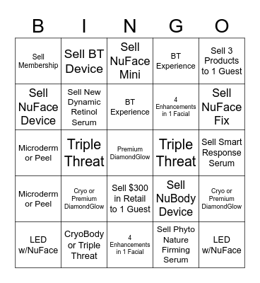 Esthi Bingo Card