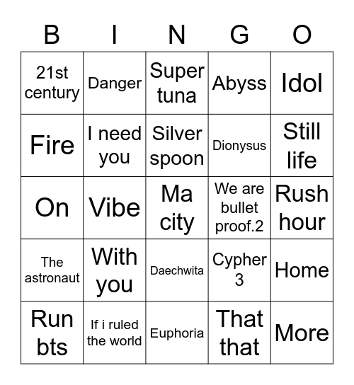 Froggie 🐸💗 Bingo Card