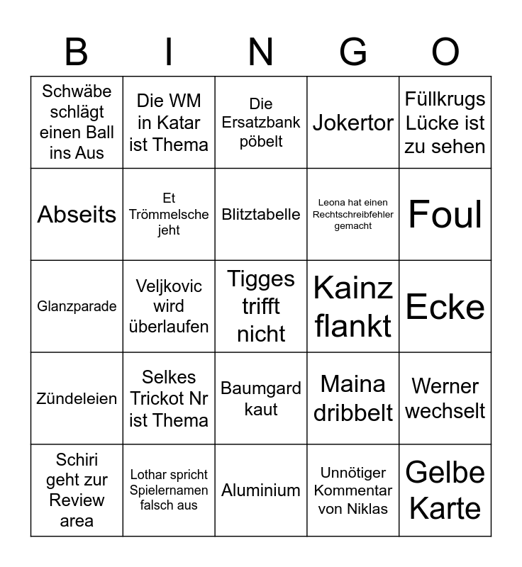 Tipico Topspiel Bingo Card