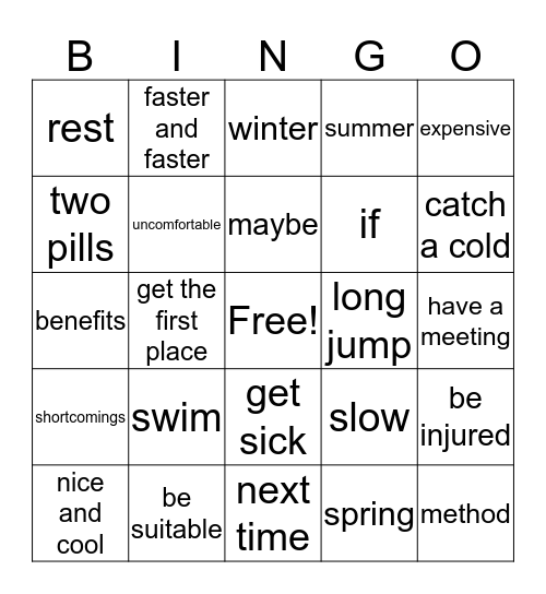 Review Bingo Card