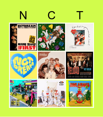 My Dream Date Bingo Card