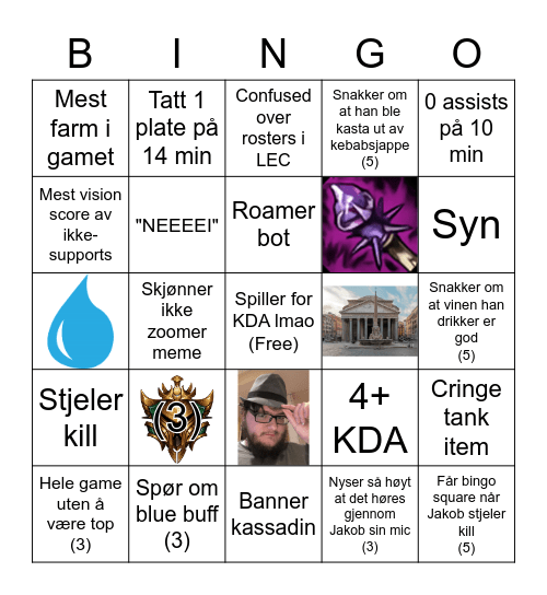 Tobongotrommer Bingo Card