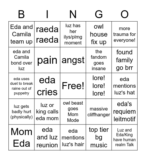 For the Future Bingo Card