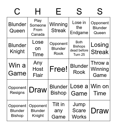 Blenson Bingo Card
