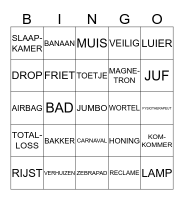 LEXICON Bingo Card