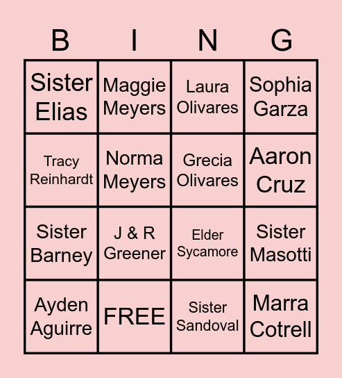 BINGO Card