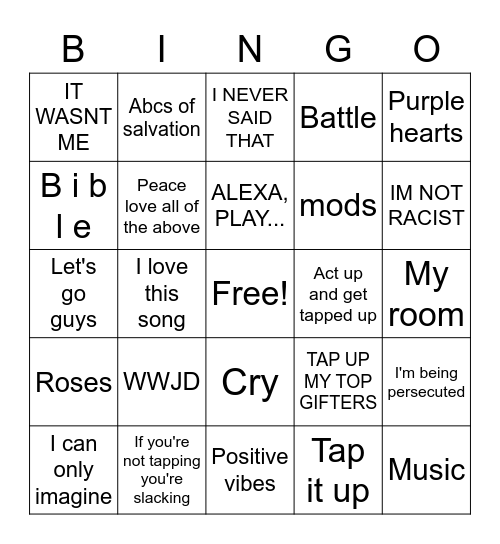 JESS THE JESUS FREAK Bingo Card