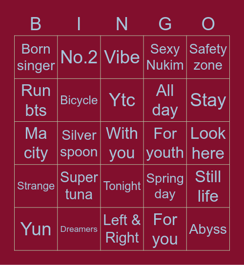 2014_Anushka Bingo Card