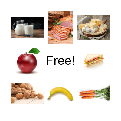 Food Bingo Card