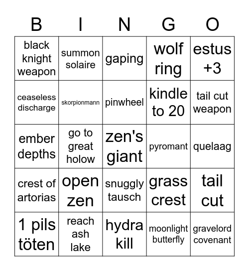 ds bingo Card