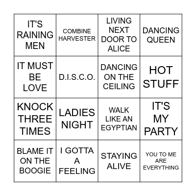PICK N MIX Bingo Card