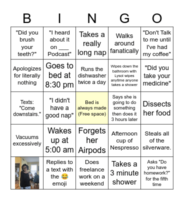 Alison Roth Bingo Card