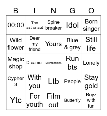 Froggie 🐸💗 Bingo Card