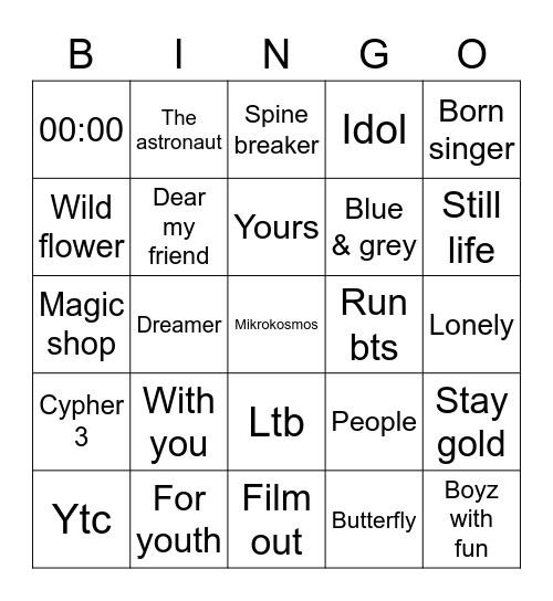 Froggie 🐸💗 Bingo Card