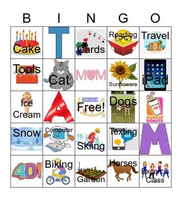 Celebrate Bingo Card