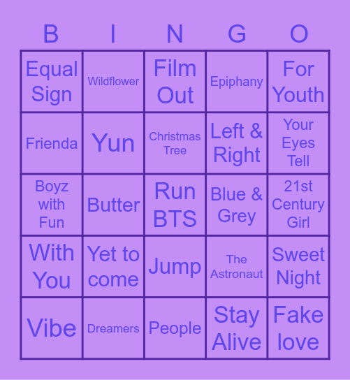 kaehyth Bingo Card