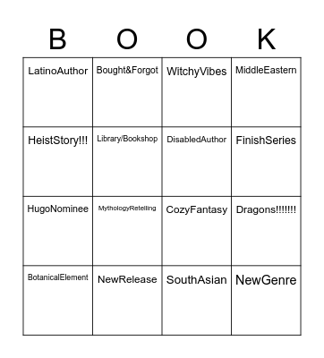 2023 Book Bingo Card
