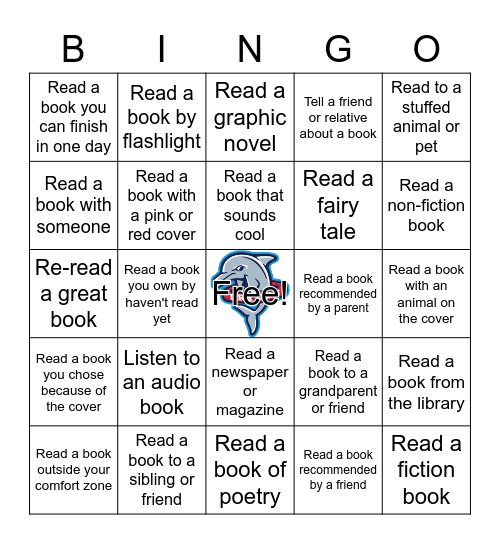 February Reading Challenge Bingo!! Bingo Card