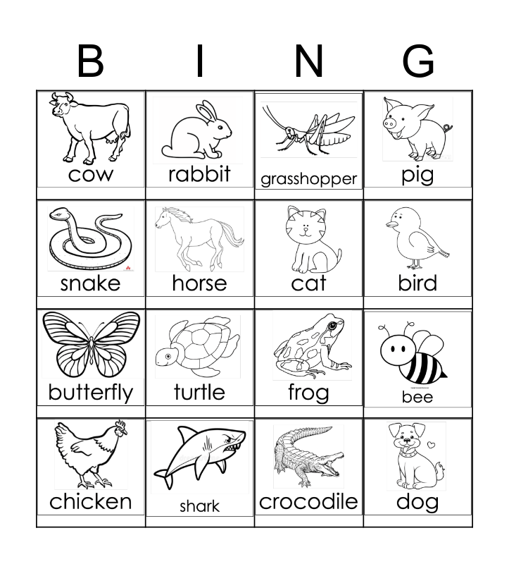 Viviparous vs Oviparous Bingo Card