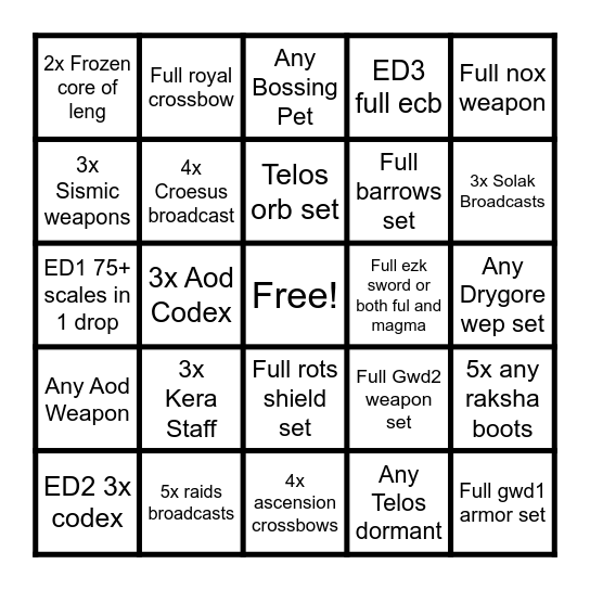 The Bruvs PVM Bingo 2023 Bingo Card