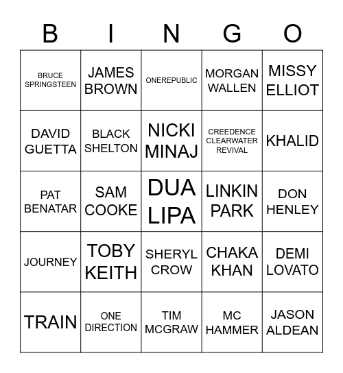 NEVER REACHED #1 Bingo Card