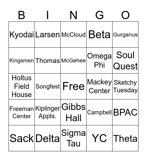 YC Bingo Card