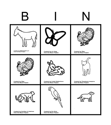 Frida's Animalitos Bingo Card