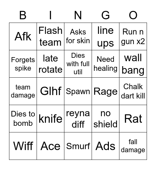 Val bingo Card