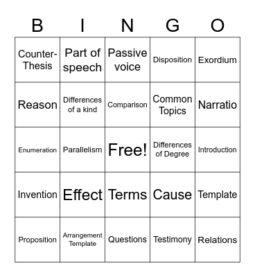 Bingo Card