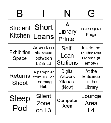 Library Bingo Card