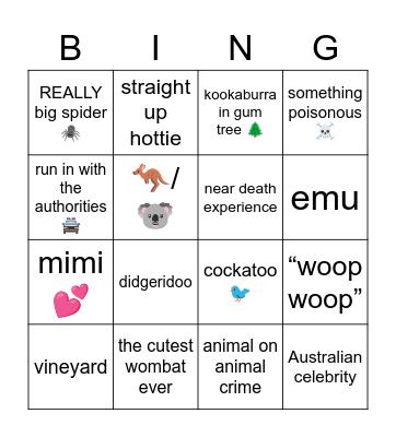 Melbourne! Bingo Card