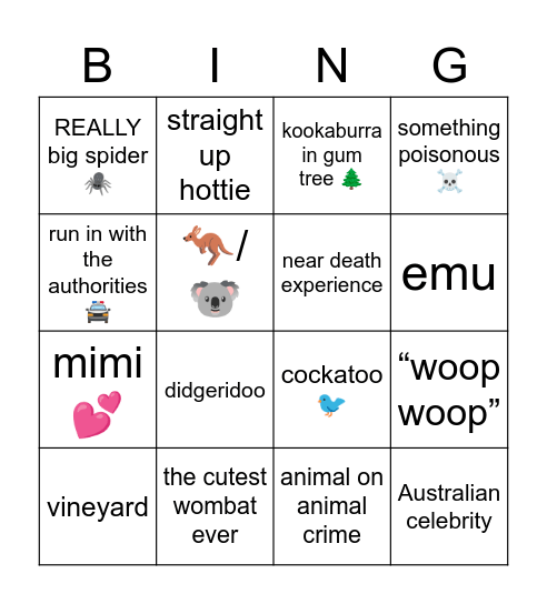 Melbourne! Bingo Card