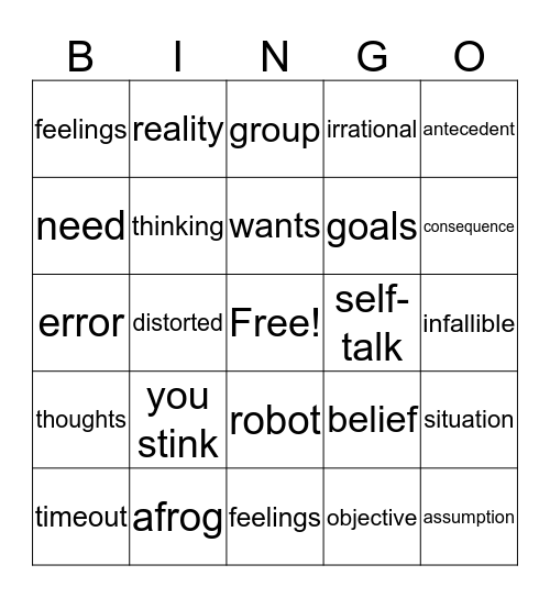 RBT Bingo Card