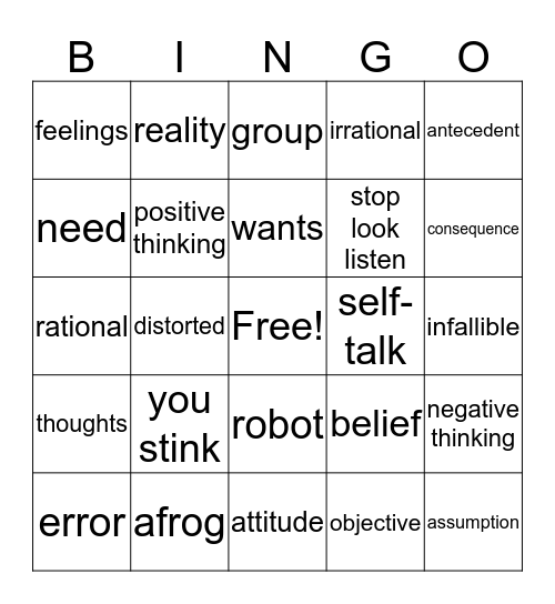 RBT Bingo Card