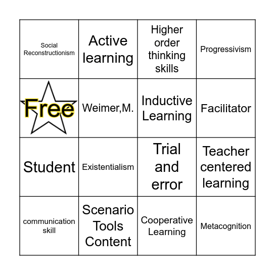 Learnered Centered Teaching Bingo Card